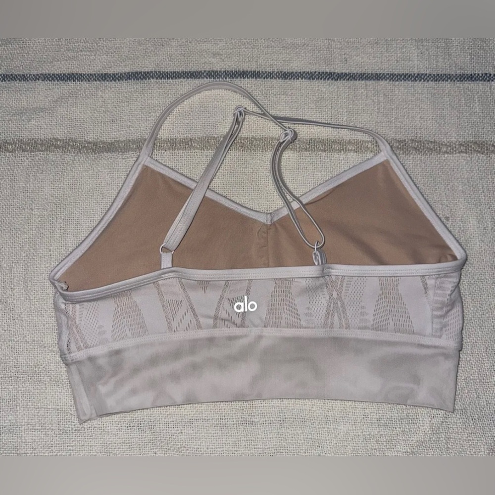 Womens Alo Yoga Lavish Sports Bra Tight Fit Yoga Bralette Tops Size Large